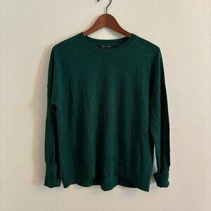 Banana Republic Emerald Green 100% Merino Wool Sweater Size Extra Small XS